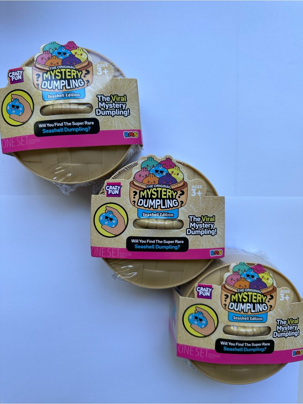 3 SEALED CRAZY FUN RMS Original Mystery Dumpling Seashell Edition